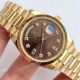 (EW Factory )Swiss Grade Rolex Day Date ETA3255 Watch Gold President Brown Diamond Dial (4)_th.jpg